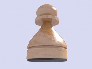 classic wooden chess Model 3D