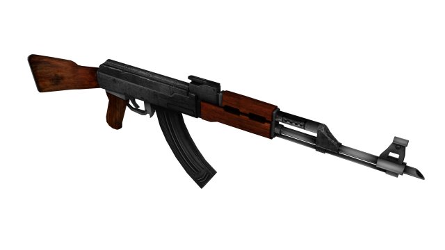 ak 47 3D Model .c4d .max .obj .3ds .fbx .stl .blend 