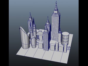 sci-fi gaming city cityscape 3D-Modell