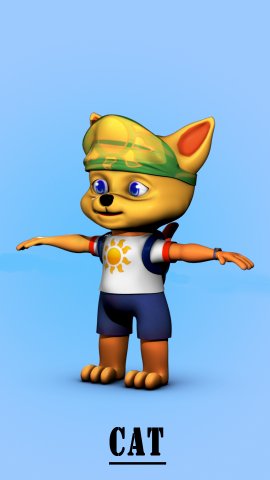 cat 3D-Modell .c4d .max .obj .3ds .fbx .stl .blend 