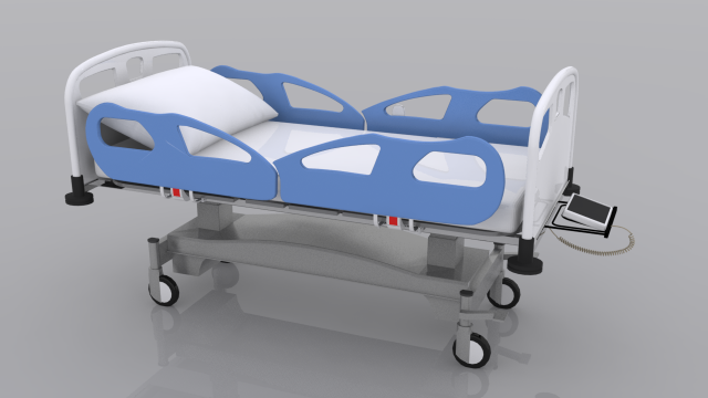 hospital-bed Modelo 3D .c4d .max .obj .3ds .fbx .stl .blend 