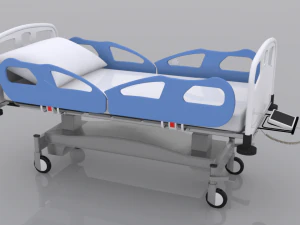 ł&oacute;żko szpitalne Model 3D