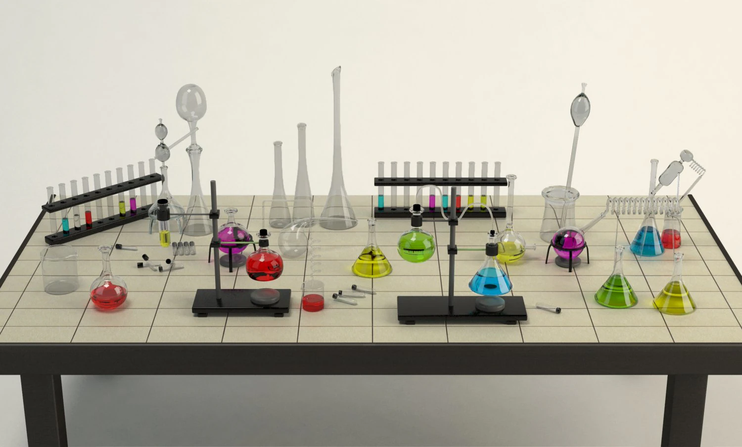 equipment chemistry laboratory 3D Model .c4d .max .obj .3ds .fbx .stl .blend 