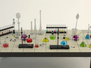 apparatuur chemisch laboratorium 3D Model