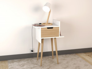 bedside table - set decoration bedroom 02 Modelo 3D