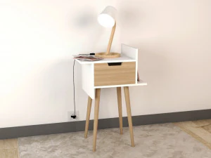 nachtkastje - set decoratie slaapkamer 02 3D Model