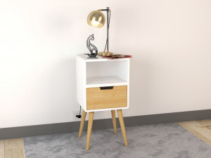 bedside table - set decoration bedroom 03 Modelo 3D