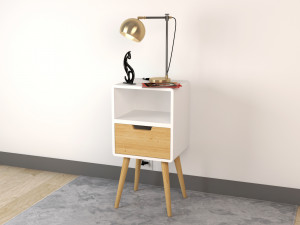 bedside table - set decoration bedroom 03 3D Model