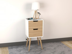 bedside table - set decoration bedroom 04 Modelo 3D