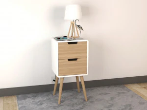 nachtkastje - set decoratie slaapkamer 04 3D Model