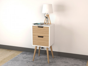 bedside table - set decoration bedroom 04 Modelo 3D