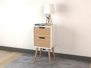 bedside table - set decoration bedroom 04 3D Model