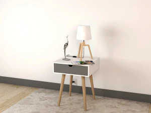 bedside table - set decoration bedroom 05 3D Model