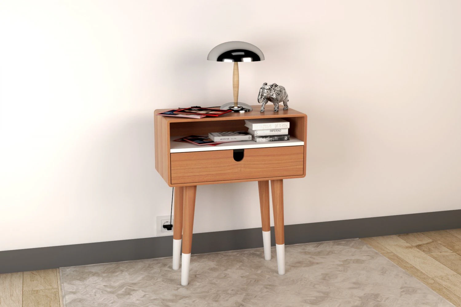 bedside table - set decoration bedroom 06 3D Model .c4d .max .obj .3ds .fbx .stl .blend 