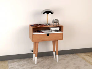 nachtkastje - decoratieset slaapkamer 06 3D Model