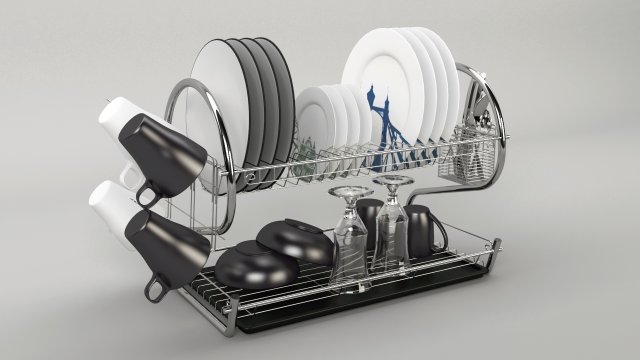 dishes kitchen v1 - 3D 模型 .c4d .max .obj .3ds .fbx .stl .blend 