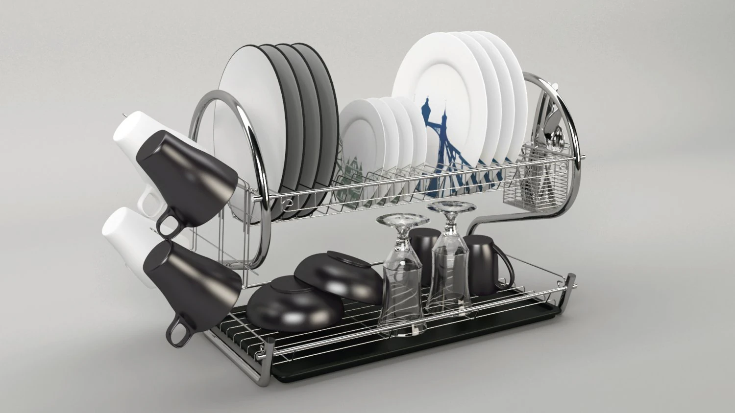 dishes kitchen v1 - 3D Model .c4d .max .obj .3ds .fbx .stl .blend 