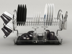 dishes kitchen v1 - 3D 模型