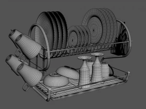 dishes kitchen v1 - 3D Model