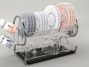 dishes kitchen v2 - Modelo 3D