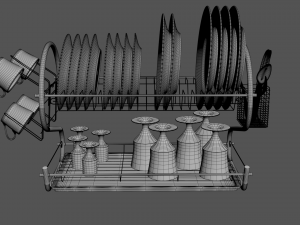 dishes kitchen v2 - Modelo 3D