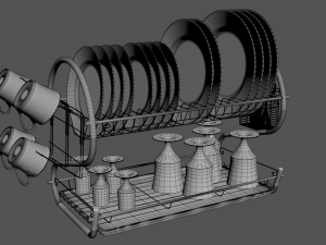 dishes kitchen v2 - Modelo 3D
