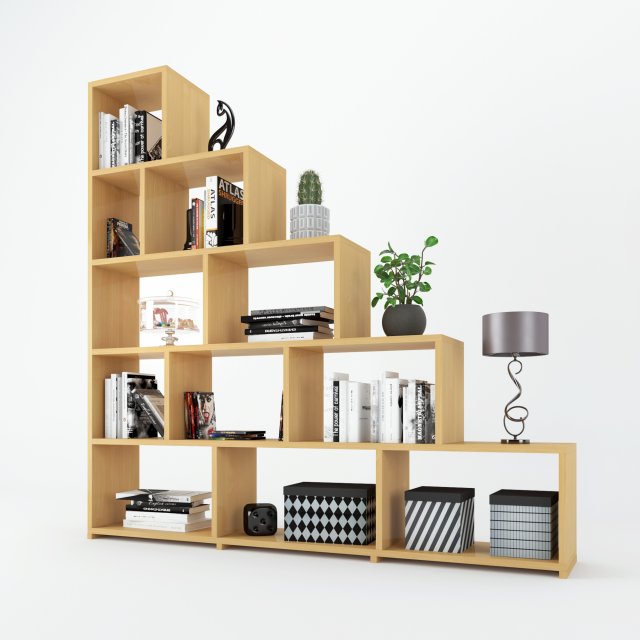shelf staircase decoration Model 3D .c4d .max .obj .3ds .fbx .stl .blend 