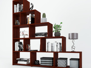 shelf staircase decoration Model 3D