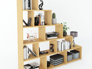 shelf staircase decoration Model 3D