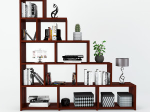shelf staircase decoration Model 3D