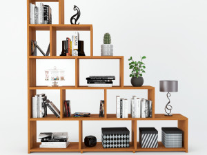 shelf staircase decoration Model 3D