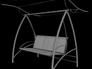 garden swing seat 3D 模型