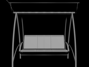 garden swing seat 3D 模型