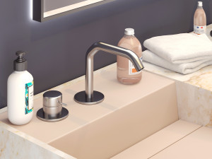 double washbain design - white marble 1400 2000 -30 royalty free license Modelo 3D