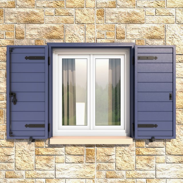 exterior aluminium shutter Modelo 3D .c4d .max .obj .3ds .fbx .stl .blend 
