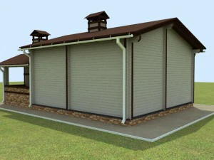 guest house - bathhouse - sauna 3D Model
