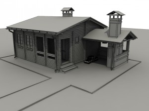 guest house - bathhouse - sauna 3D 모델