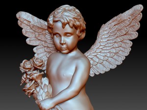 sad angel Modello di stampa 3D