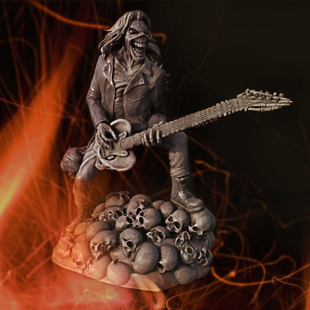 Eddie skull the form of a statuette Modelo de impresión 3D .c4d .max .obj .3ds .fbx .stl .blend 