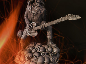Eddie skull the form of a statuette 3D Print Model