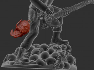 Eddie skull the form of a statuette Modelo de impresión 3D