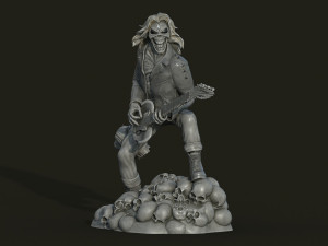 Eddie skull the form of a statuette Modelo de impresión 3D