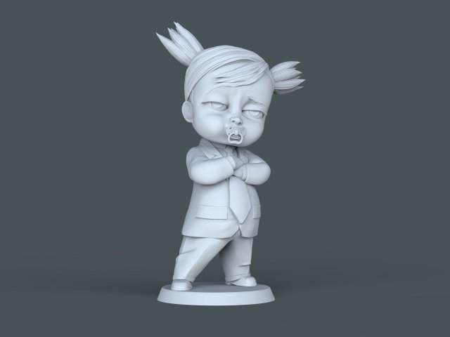 Boss Baby girl 3d print model Modelo de impresión 3D .c4d .max .obj .3ds .fbx .stl .blend 