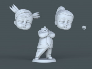 Boss Baby girl 3d print model Modelo de impresión 3D