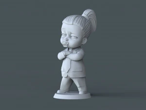 老板宝贝女孩 3D 打印模型 3D 打印模型