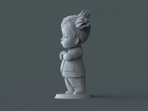 老板宝贝女孩 3D 打印模型 3D 打印模型