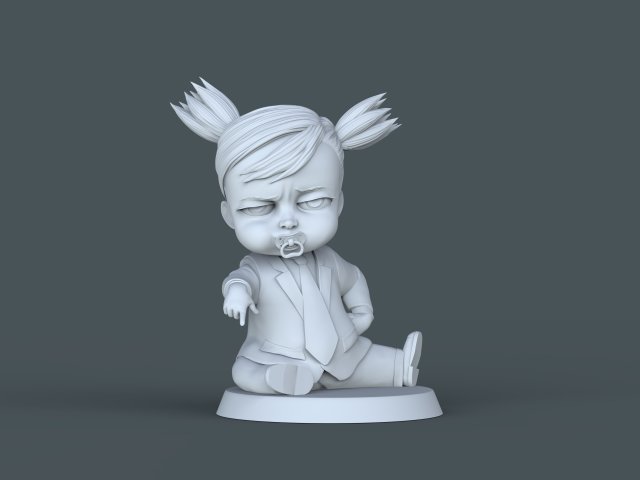 Boss Baby girl02 3d print model Modelo de Impressão 3D .c4d .max .obj .3ds .fbx .stl .blend 