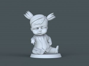 Boss Baby girl02 3d print model Modelo de Impressão 3D