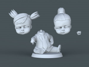 Boss Baby girl02 3d print model Modelo de Impressão 3D