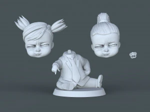 Boss Baby girl02 modelo de impresi&oacute;n en 3D Modelo de impresión 3D